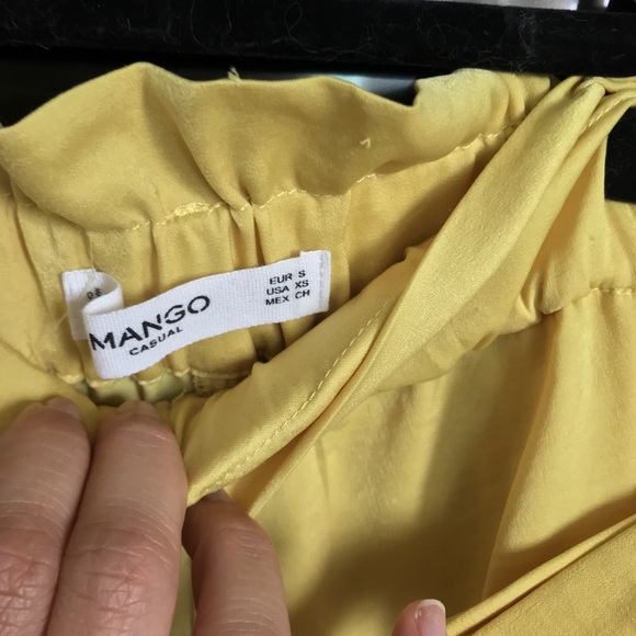 MANGO Paper bag wide legged pants - Picture 3 of 4